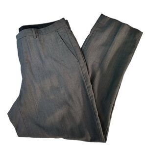 Calvin Klein Men's 36X30 Charcoal Dress Pants Flat Front